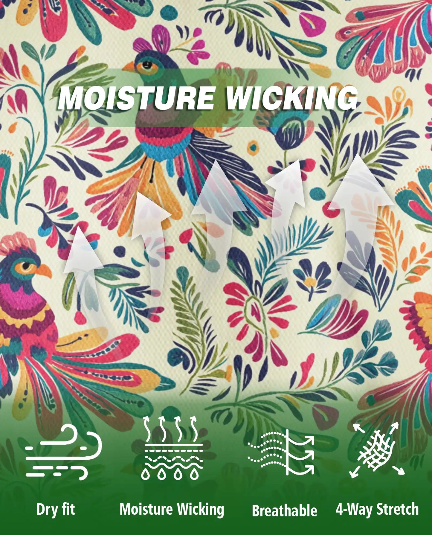 Colorful Bird Floral Polo Shirt, Tropical Pattern | Azhawaiian