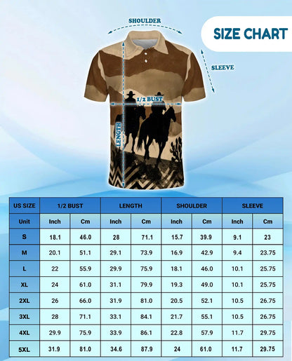 Western Cowboy Polo Shirt - Rustic Ranch Rider Style | Azhawaiian