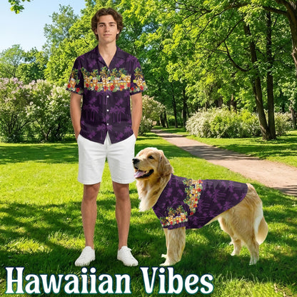 Tequila Matching Dog Owner Hawaiian Shirts, Funny Pet Aloha Shirt for Beach Vacation - Azhawaiian