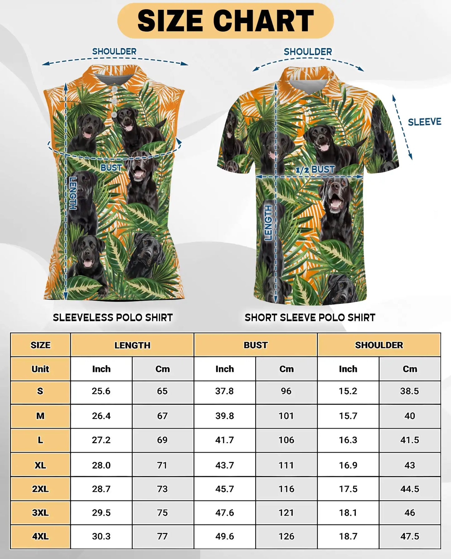 Black Labrador Tropical Sleeveless Polo Shirt for Women, Cute Dog Summer Style | Azhawaiian