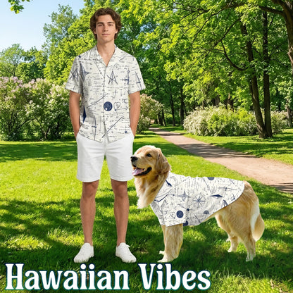 Math Teacher Matching Dog Owner Hawaiian Shirts, Funny Pet Aloha Shirt for Beach Vacation - Azhawaiian