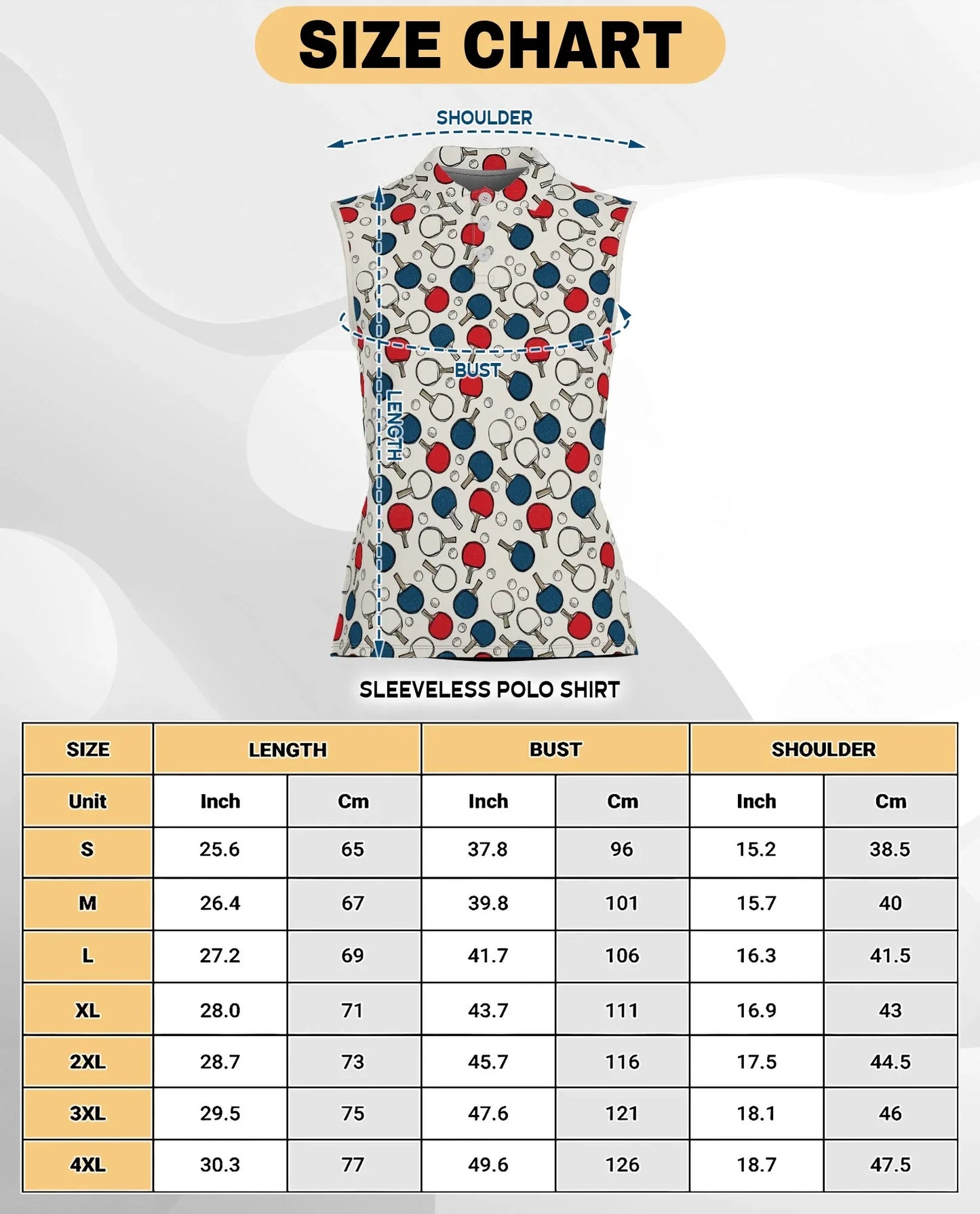 Ping Pong Pattern Sleeveless Polo Shirt for Women | Azhawaiian