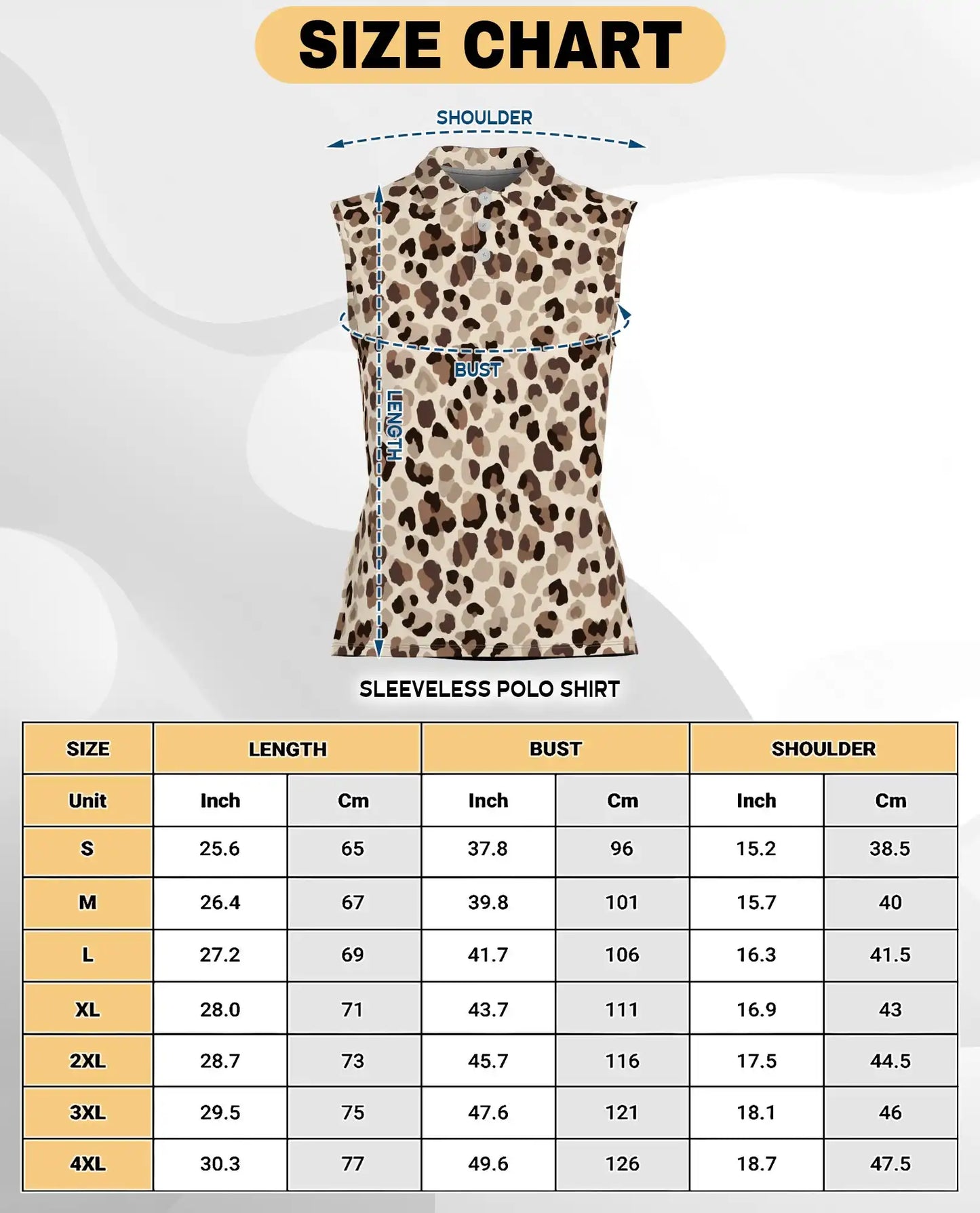 Brown Leopard Print Sleeveless Polo Shirt for Women | Azhawaiian