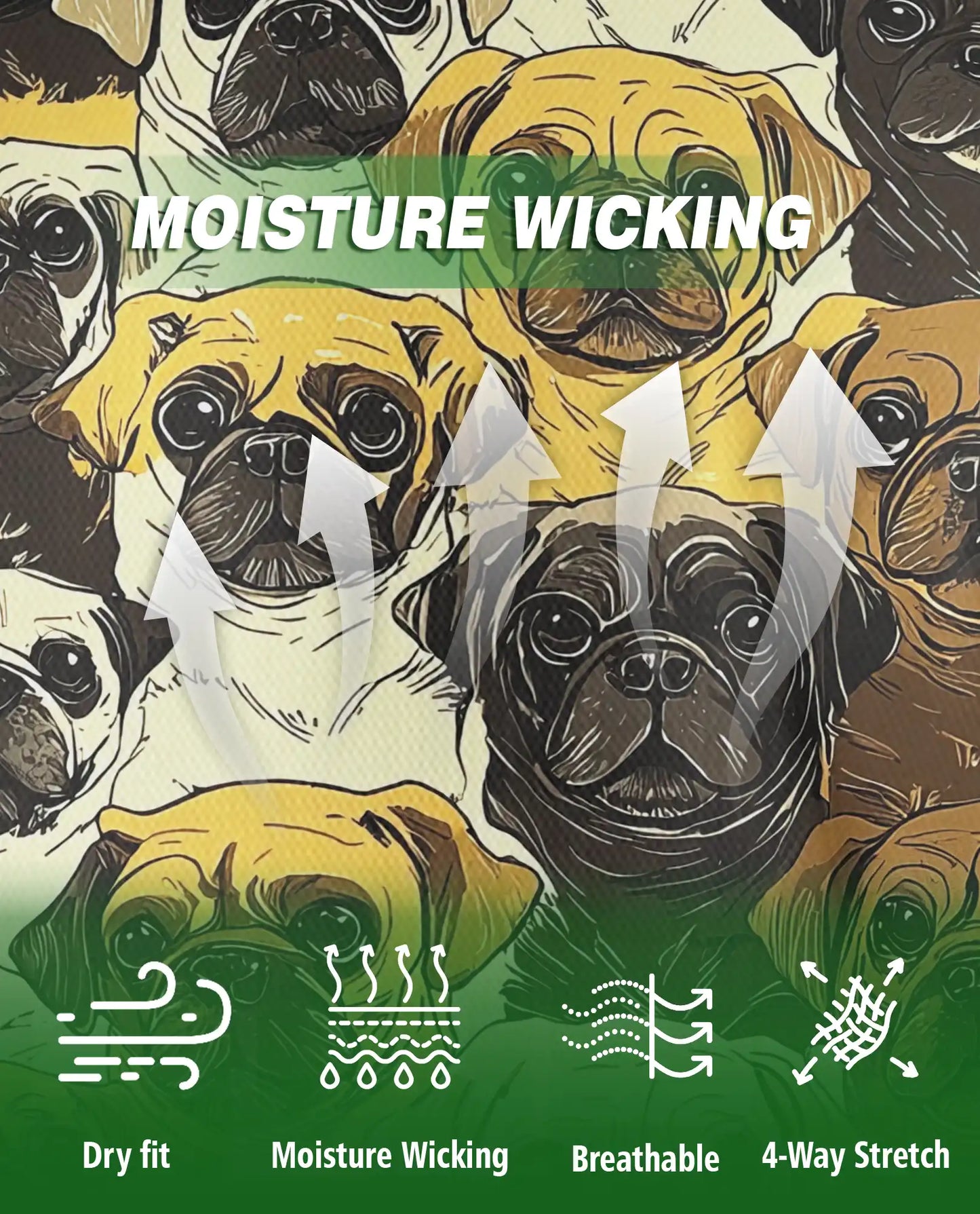 Pug Dog All Over Print Polo Shirt | Azhawaiian