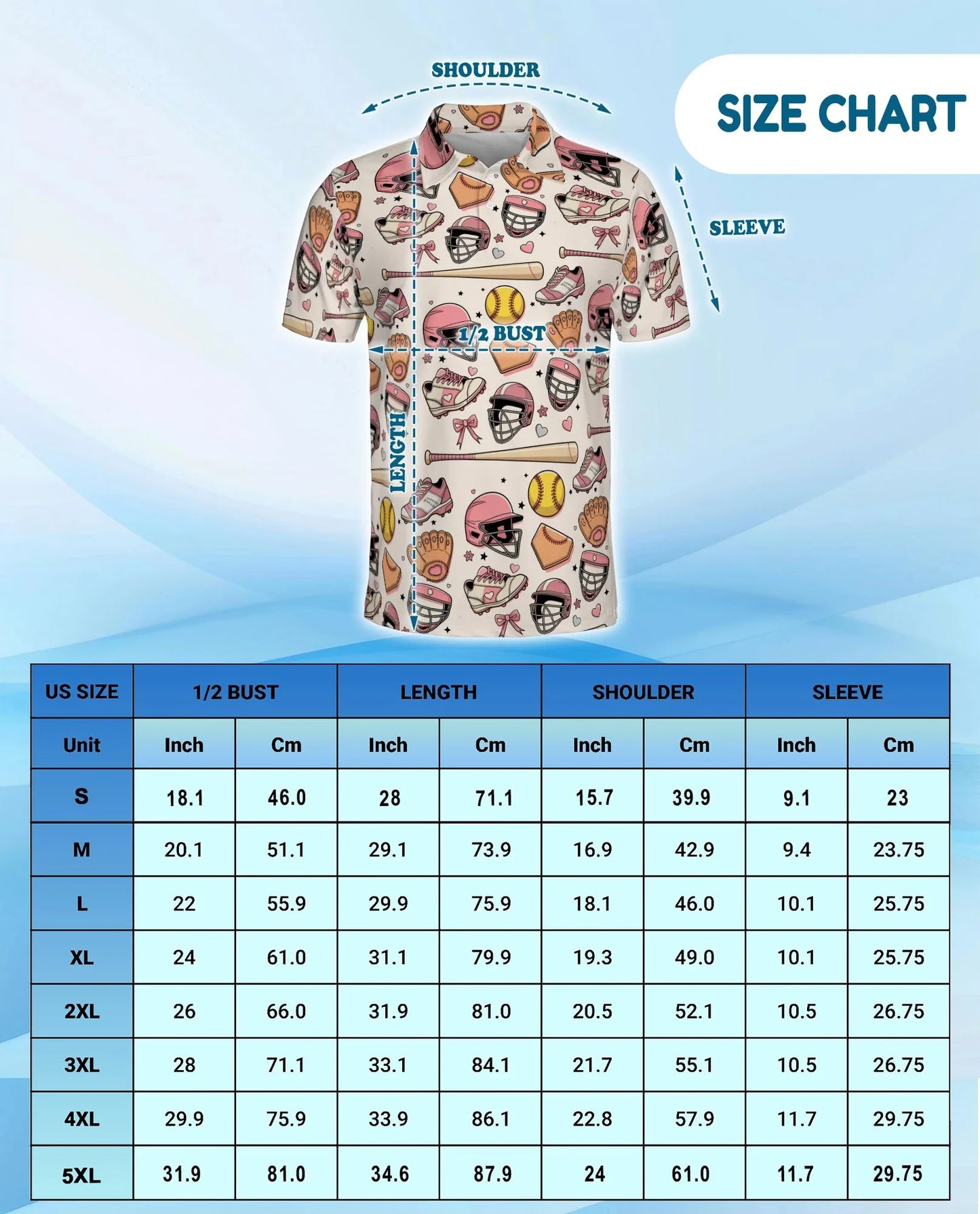 Baseball Aesthetic Pattern Polo Shirt for Men, Vintage Sports Style | Azhawaiian
