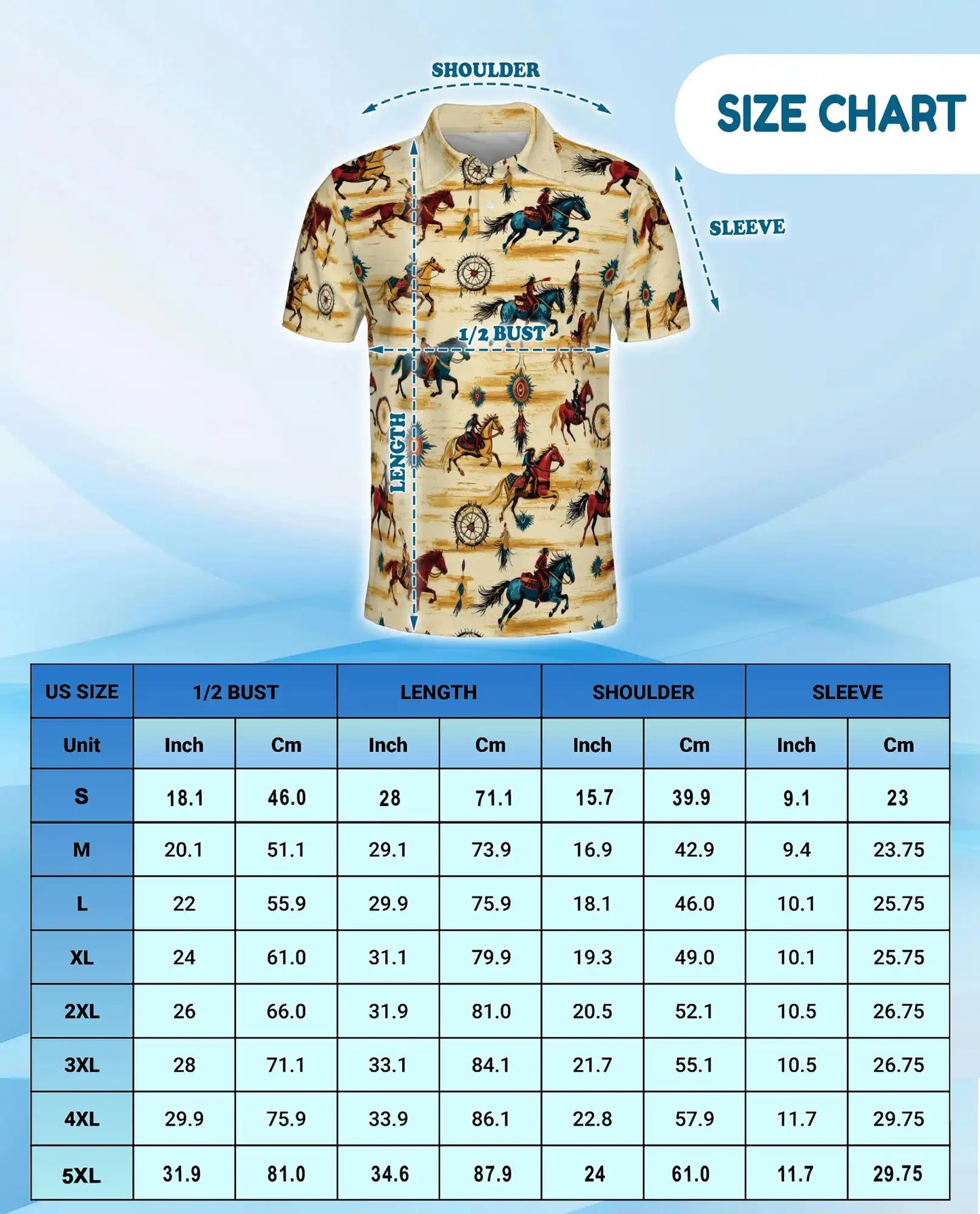 Native Horse Polo Shirt, Western Tribal Style | Azhawaiian