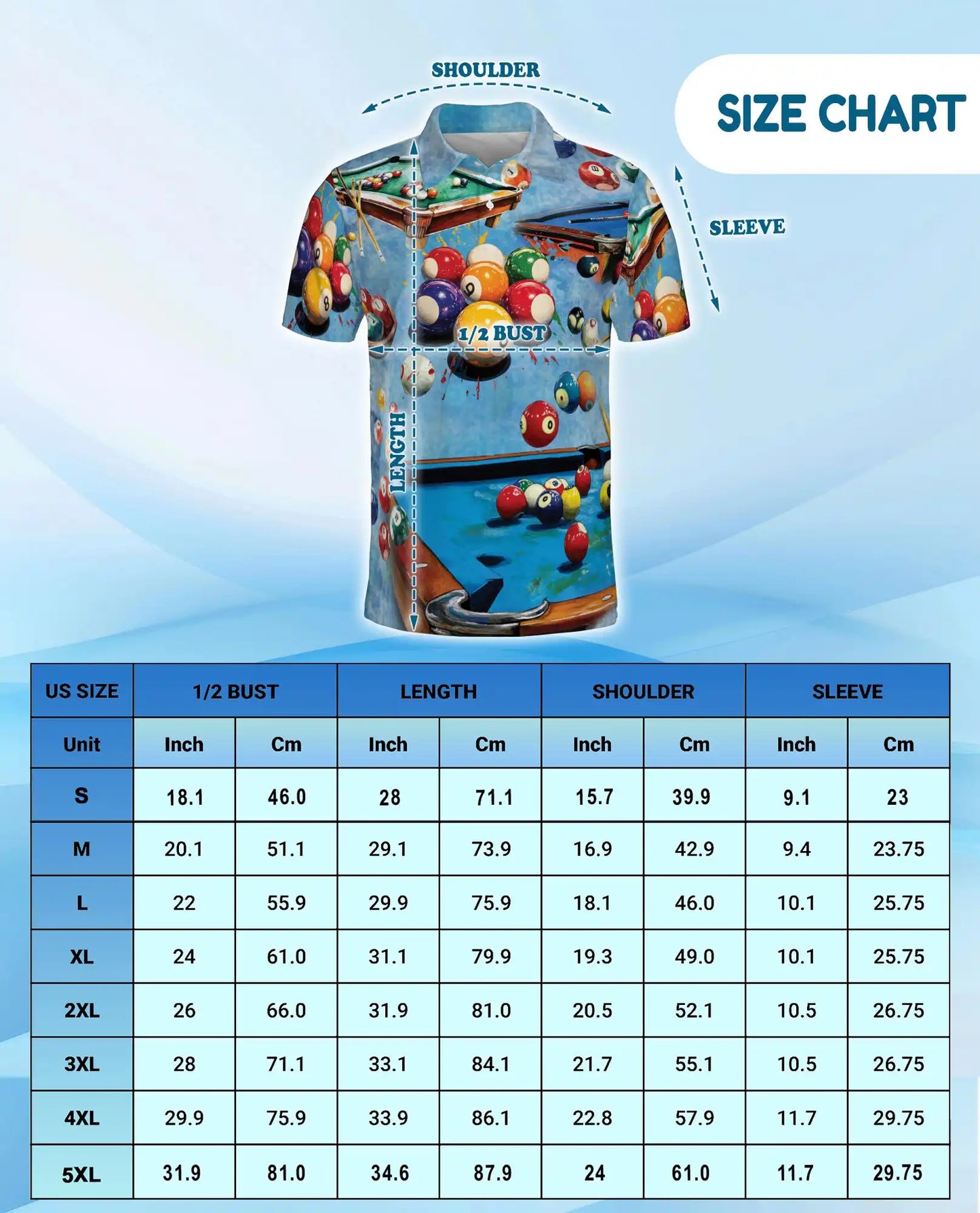 Billiards Pool Polo Shirt - Cue Sports Design | Azhawaiian
