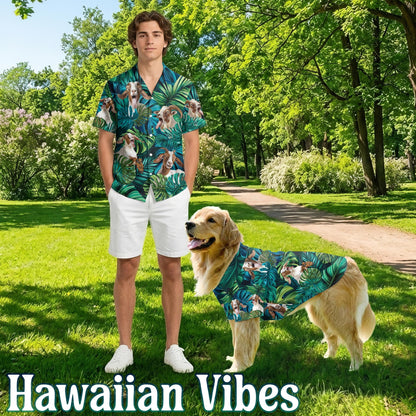 Boer Goat Matching Dog Owner Hawaiian Shirts, Funny Pet Aloha Shirt for Beach Vacation - Azhawaiian