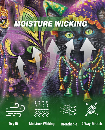 Mardi Gras Black Cat Polo Shirt | Azhawaiian