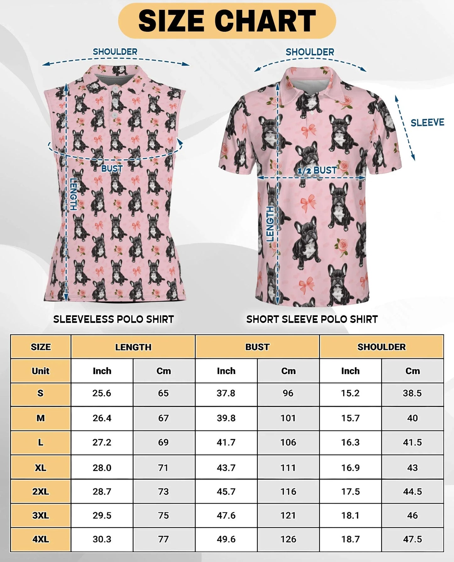 French Bulldog Sleeveless Polo Shirt for Women | Azhawaiian