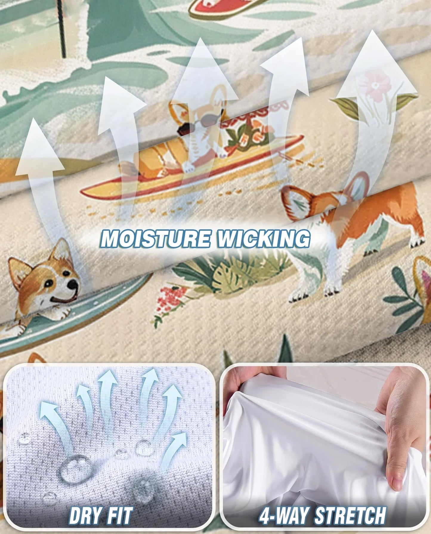 Corgi Summer Beach Sleeveless Polo Shirt for Women | Azhawaiian