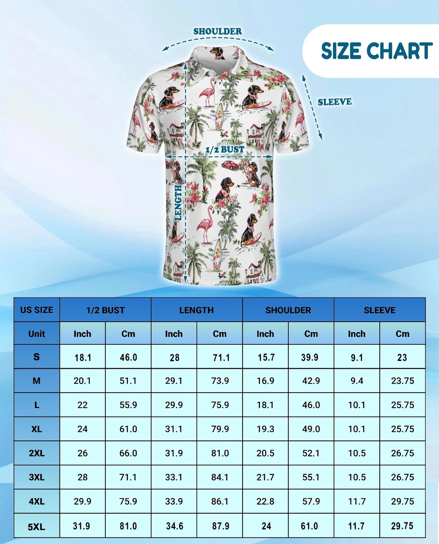 Lovely Dachshund Polo Shirt for Men, Cute Dog Lover Style | Azhawaiian