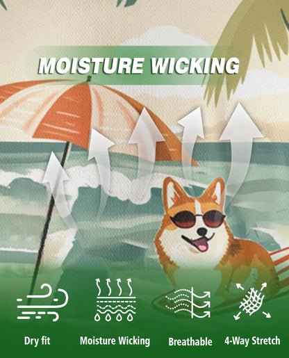 Corgi Hawaiian Polo Shirt | Azhawaiian