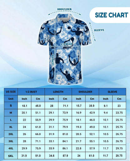 Tropical Water Polo Polo Shirt - Hawaiian Sports Summer Style | Azhawaiian