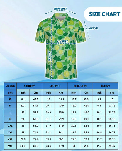 Lime Mint Polo Shirt - Fresh Citrus Summer Style | Azhawaiian