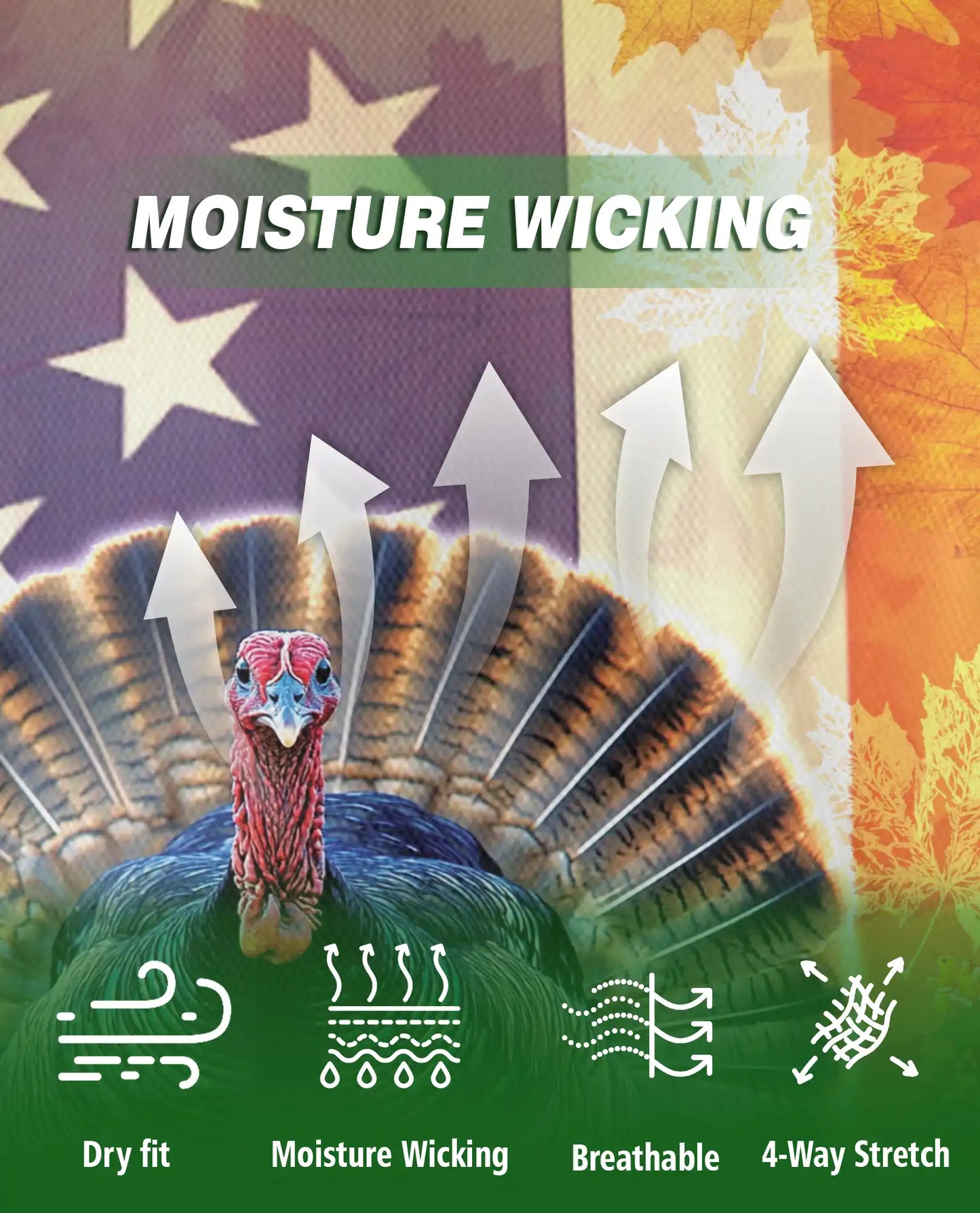 Patriotic Thanksgiving Turkey Polo Shirt for Men | Azhawaiian
