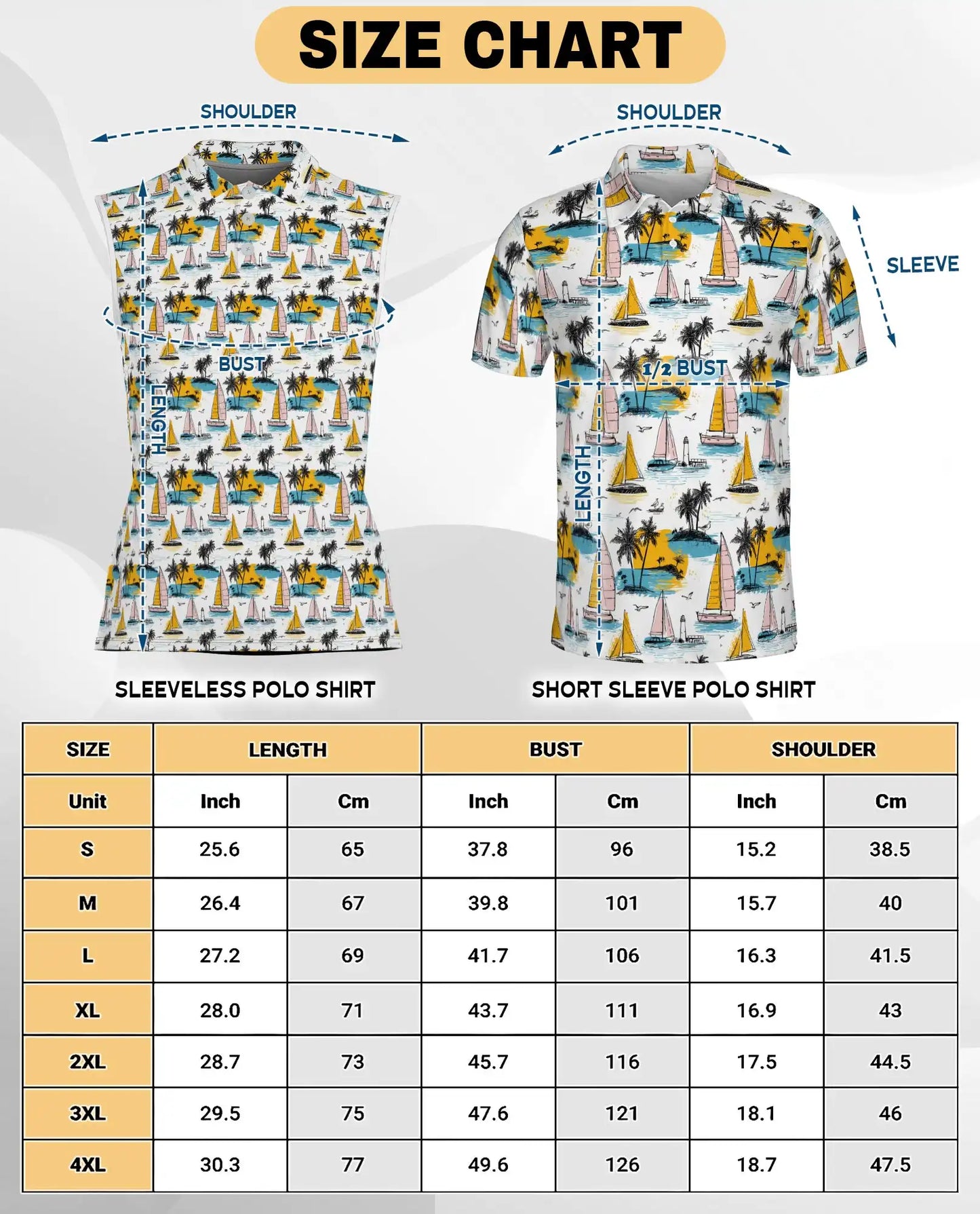 Tropical Sailboat And Palm Tree Pattern Sleeveless Polo Shirt for Women | Azhawaiian