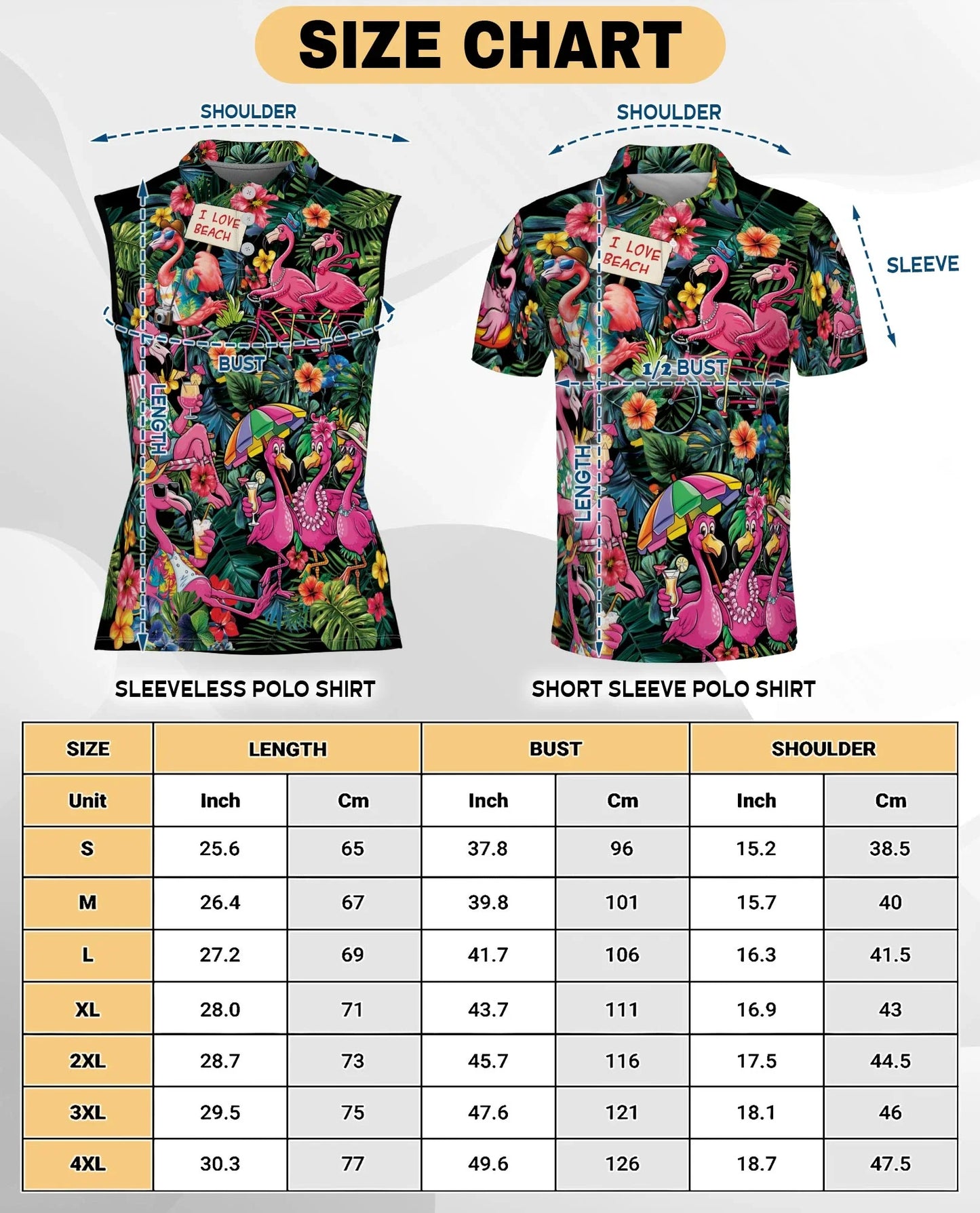 Aloha Flamingo 3D Tropical Sleeveless Polo Shirt for Women | Azhawaiian