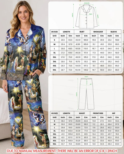 Christmas Nativity Pajama Set for Women – Holy Family Print