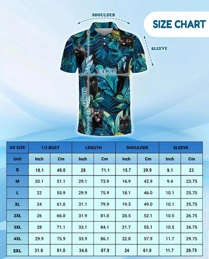 Black Cat Tropical Polo Shirt | Azhawaiian