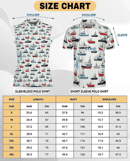 Fishing Boat Sleeveless Polo Shirt for Women | Azhawaiian