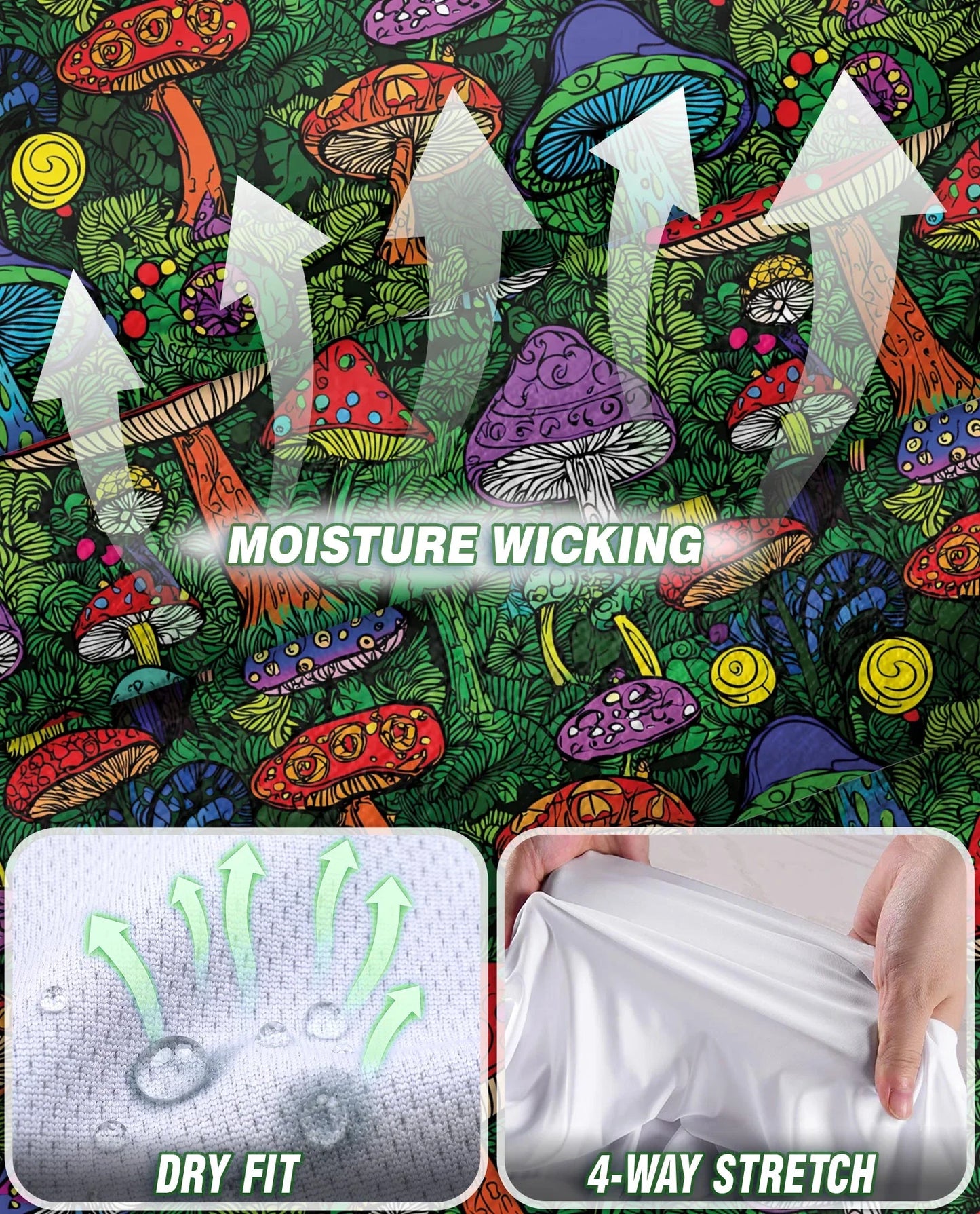 Hippie Vintage Mushroom Sleeveless Polo Shirt for Women | Azhawaiian