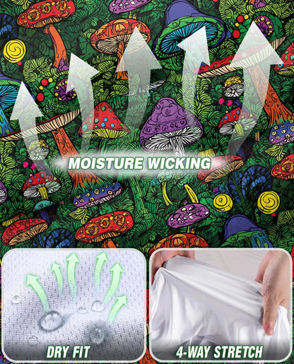 Hippie Vintage Mushroom Sleeveless Polo Shirt for Women | Azhawaiian
