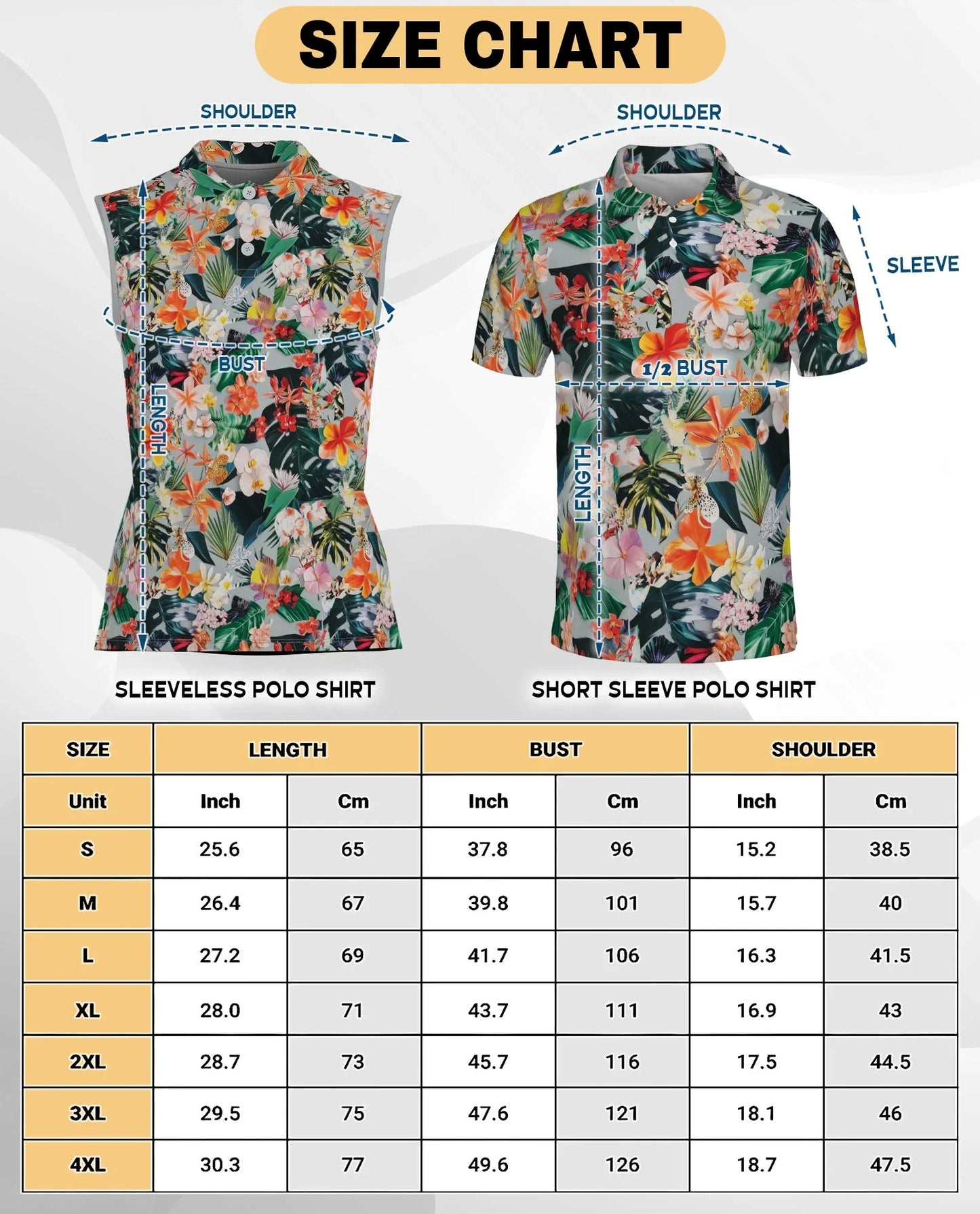 Flower Ephemera Sleeveless Polo Shirt for Women | Azhawaiian