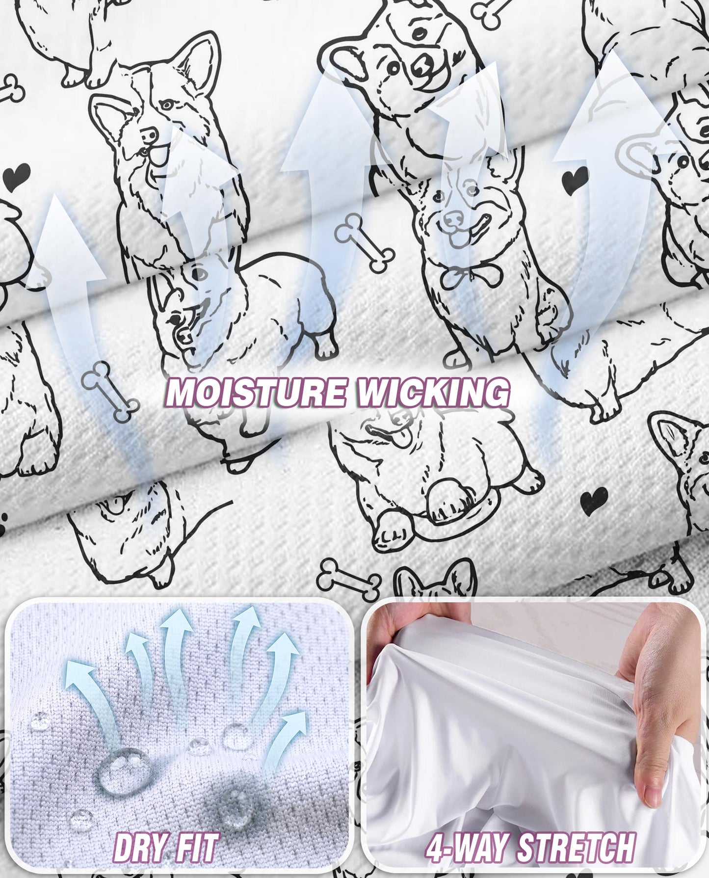 Corgi Pattern Sleeveless Polo Shirt for Women | Azhawaiian