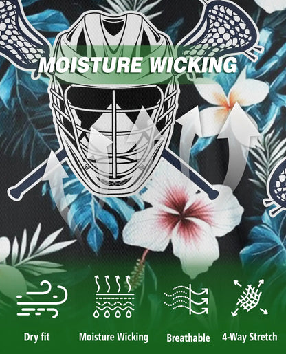 Tropical Lacrosse 3D Polo Shirt for Men, Floral Island Sports Style | Azhawaiian
