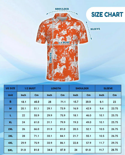 Cowboy Horse Hawaiian 3D Polo Shirt | Azhawaiian