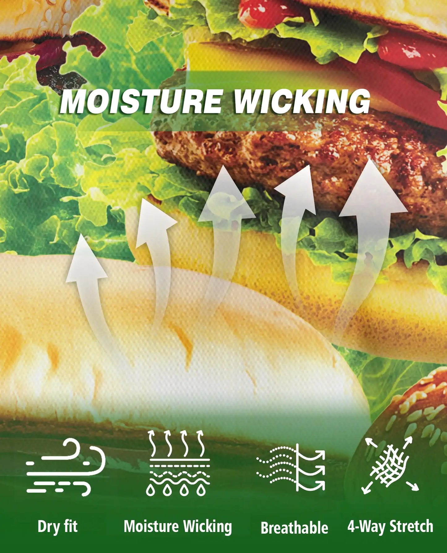Funny Burger Food 3D Polo Shirt for Men, Fast Food Lover Style | Azhawaiian
