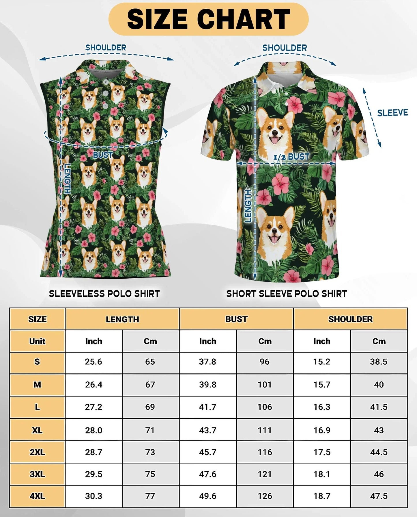 Corgi Love Flower Beach Shirt for Women