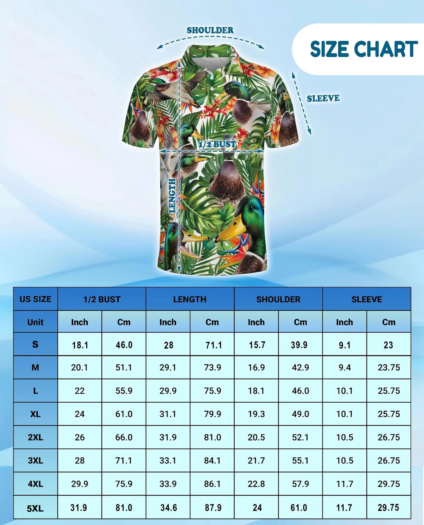 Mallard Duck Tropical Hawaiian Polo Shirt-Exotic Floral Design | Azhawaiian