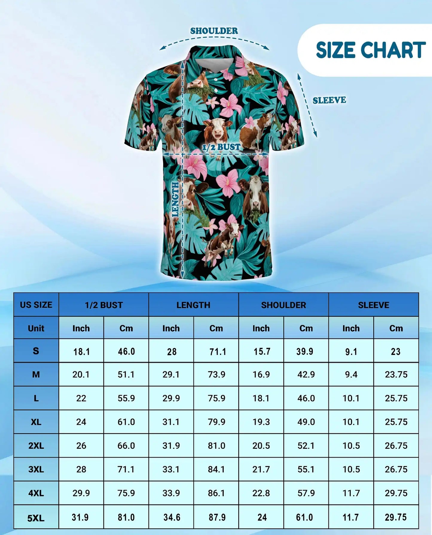 Cow Tropical Hawaiian Polo Shirt | Azhawaiian