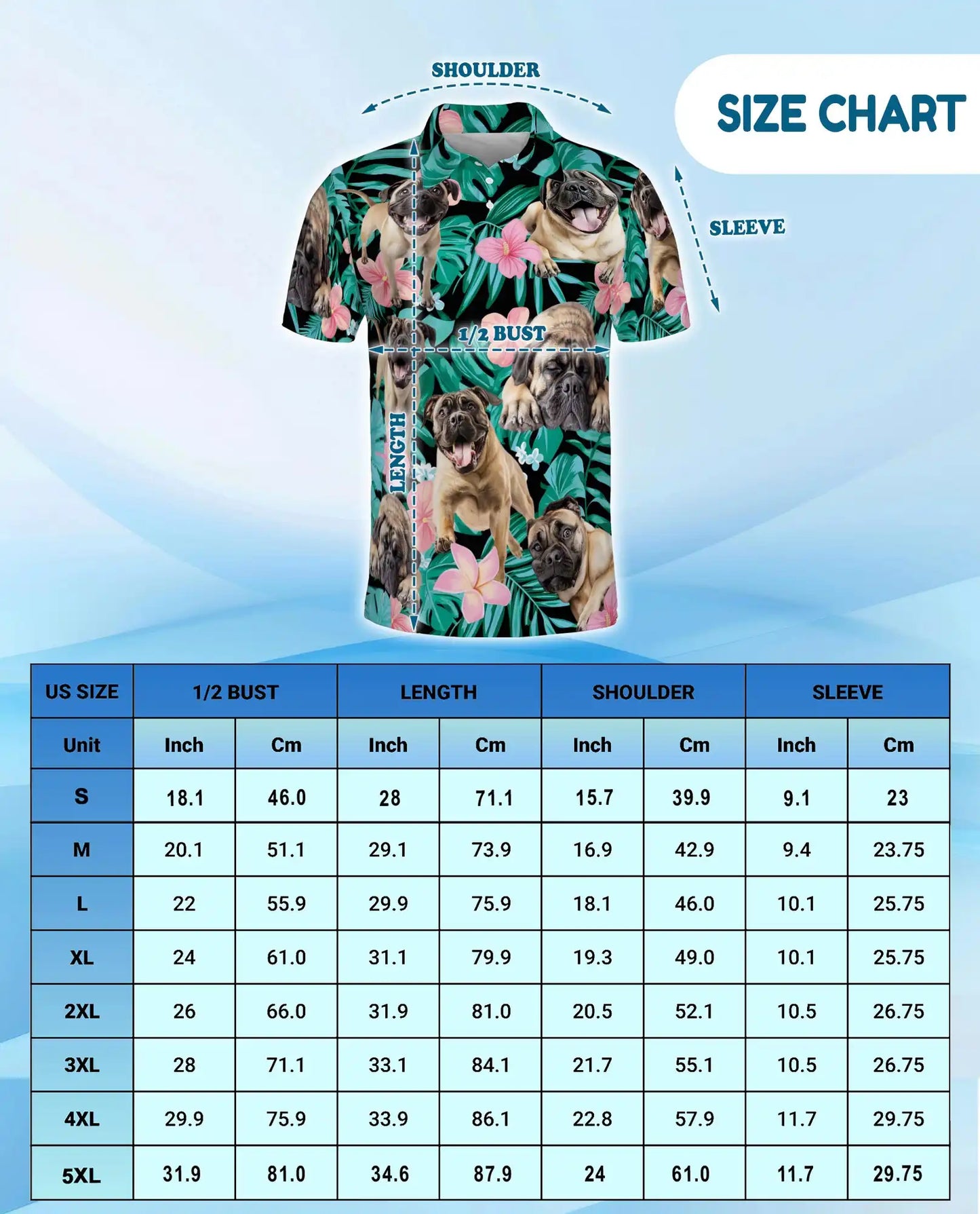 Pug Tropical Polo Shirt - Hawaiian Dog Lover Floral Design | Azhawaiian