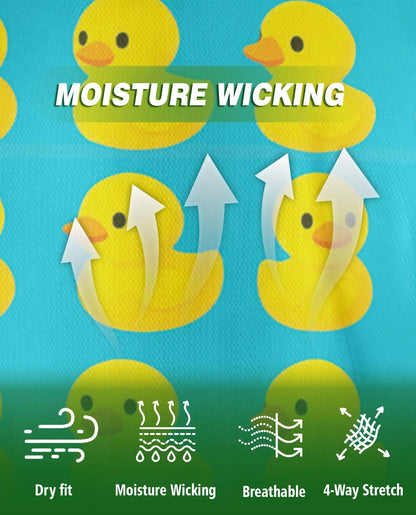Rubber Duck Polo Shirt, Cute Yellow Duck Pattern | Azhawaiian