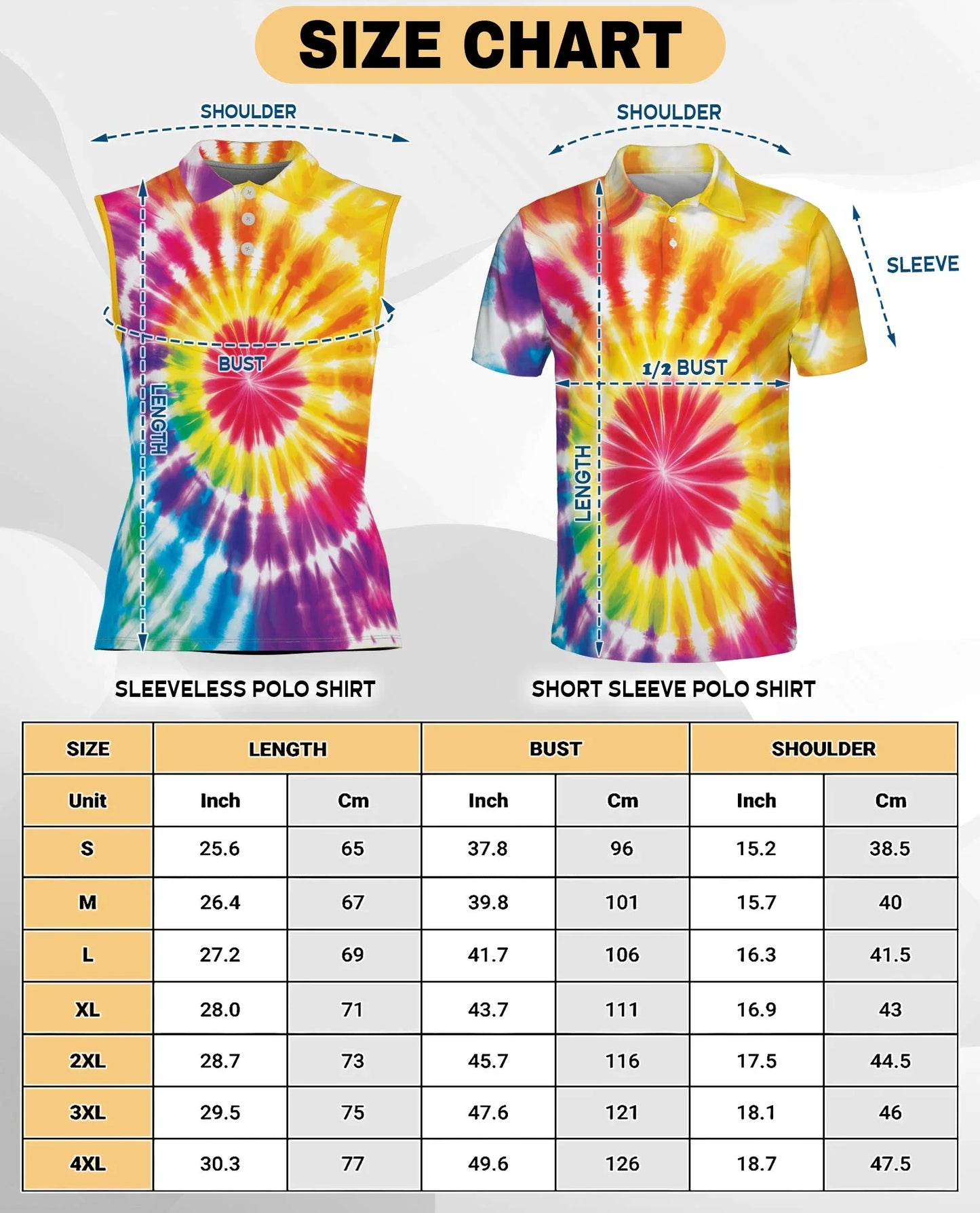 Tie Dye 3D Sleeveless Polo Shirt for Women | Azhawaiian