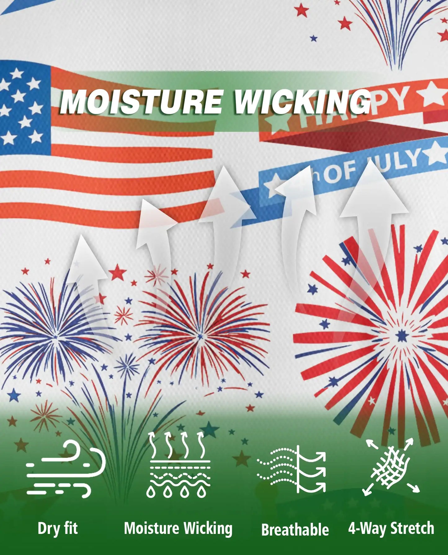 4th of July Fireworks Polo Shirt | Azhawaiian