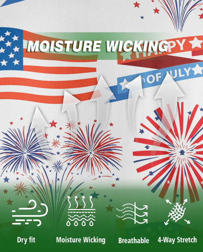 4th of July Fireworks Polo Shirt | Azhawaiian