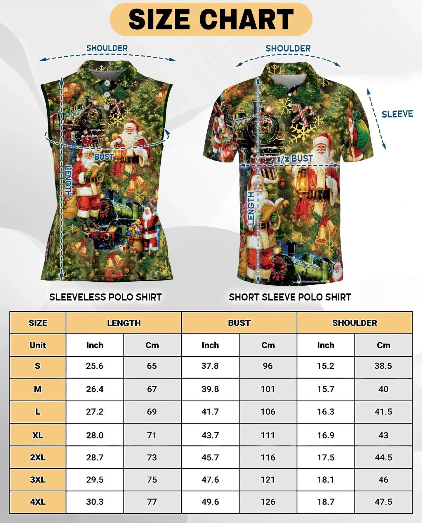 Vintage Santa Claus Sleeveless Polo Shirt for Women | Azhawaiian