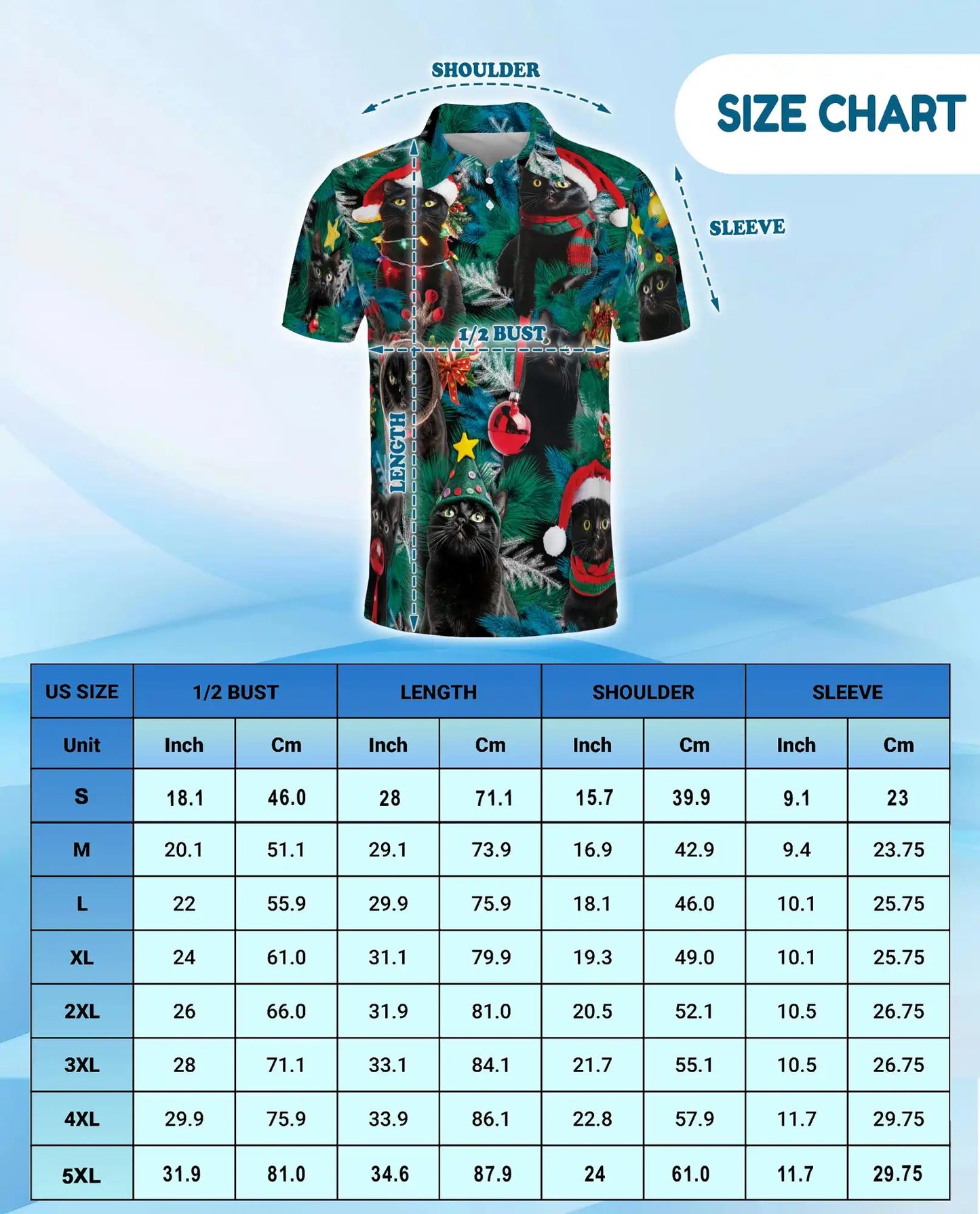 Black Cat Christmas Polo Shirt - Festive Holiday Pet Style | Azhawaiian