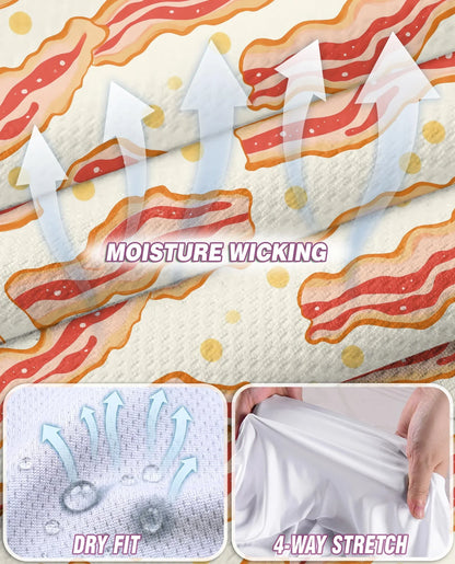 Bacon Eggs Pattern Sleeveless Polo Shirt for Women | Azhawaiian