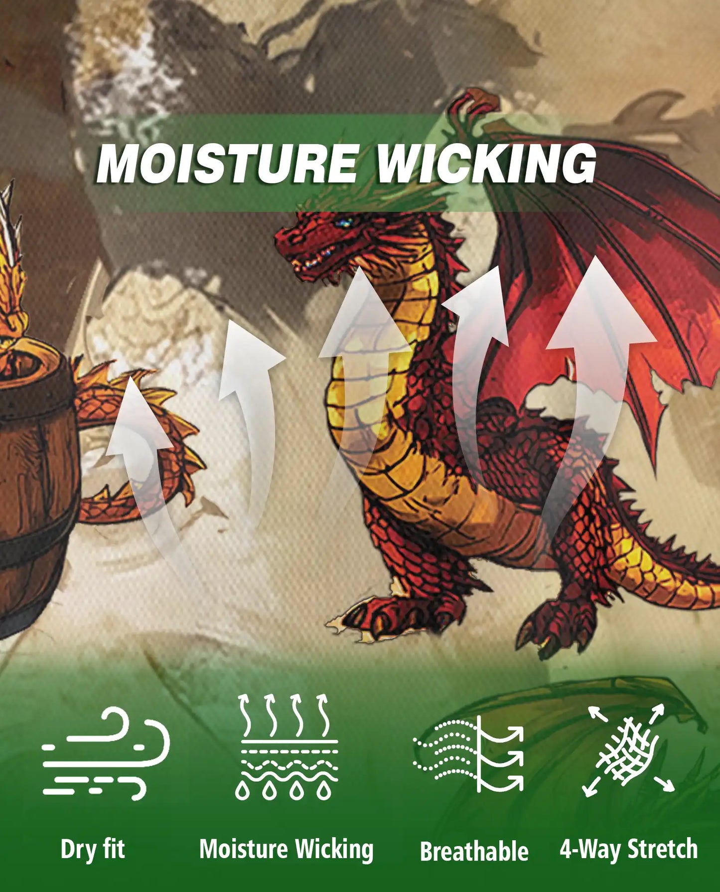 Dragon Beer Fantasy 3D Polo Shirt for Men | Azhawaiian