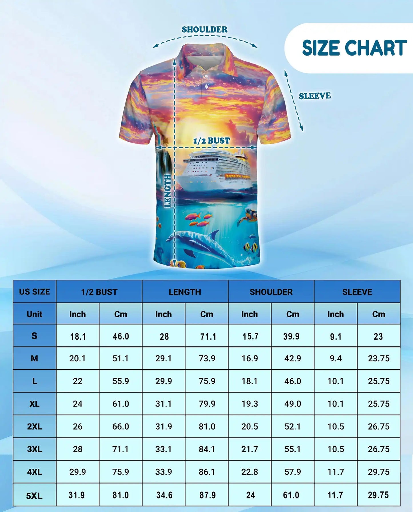 Tropical Cruise Ship Polo Shirt, Ocean Sunset Vacation Style | Azhawaiian