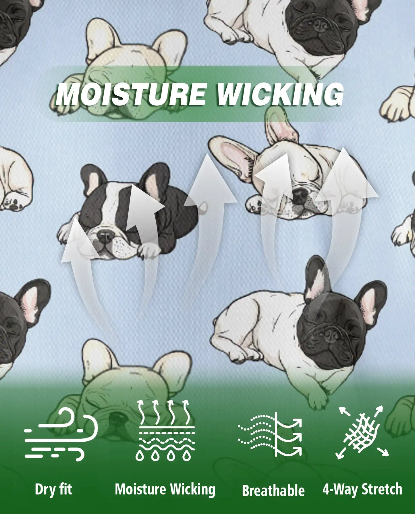French Bulldog Pattern Polo Shirt | Azhawaiian