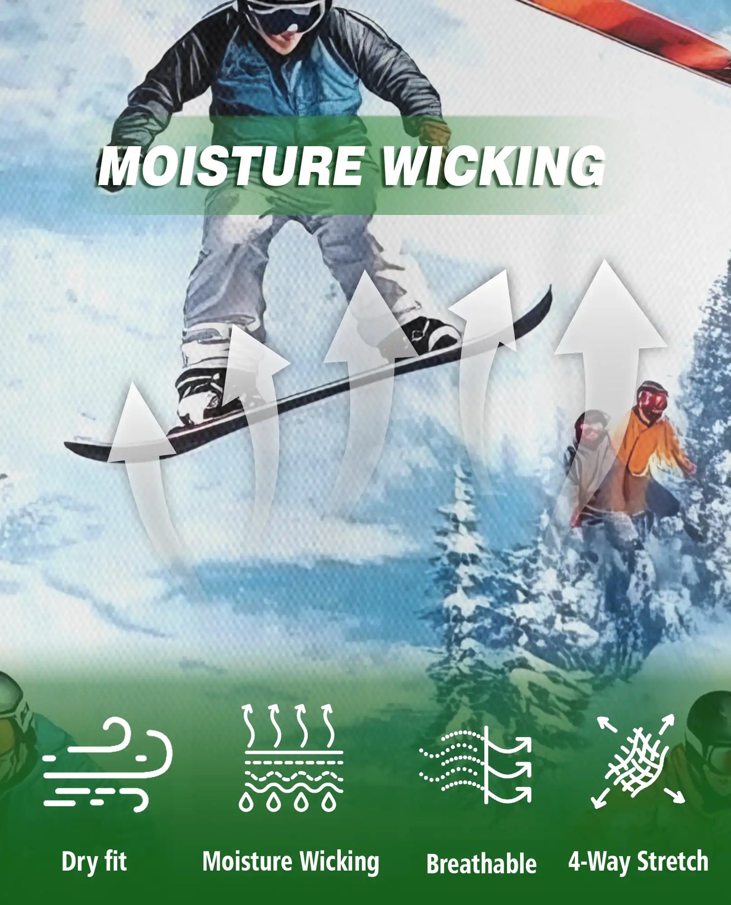 Snowboard Winter Sports 3D Polo Shirt for Men, Extreme Mountain Style | Azhawaiian