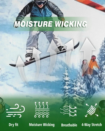 Snowboard Winter Sports 3D Polo Shirt for Men, Extreme Mountain Style | Azhawaiian