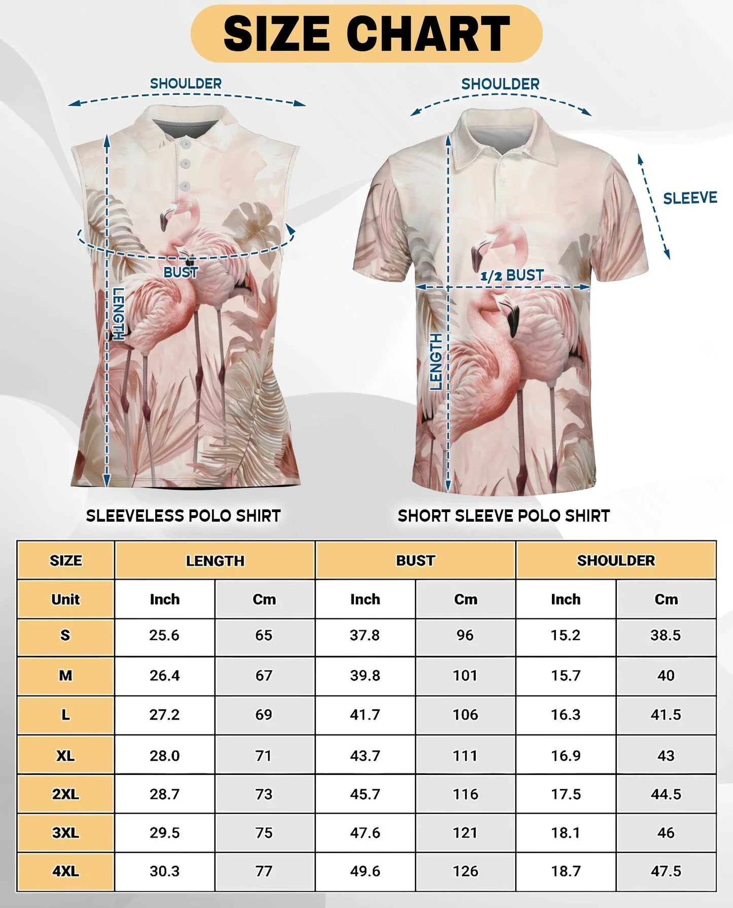 Art Flamingo Sleeveless Polo Shirt for Women, Colorful Tropical Style | Azhawaiian