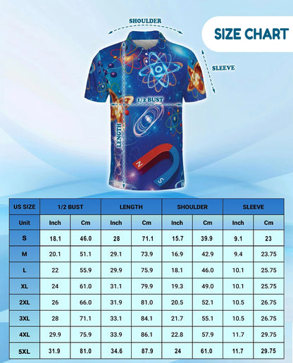 Physics Amazing Science Polo Shirt for Men, Science Lover Style | Azhawaiian